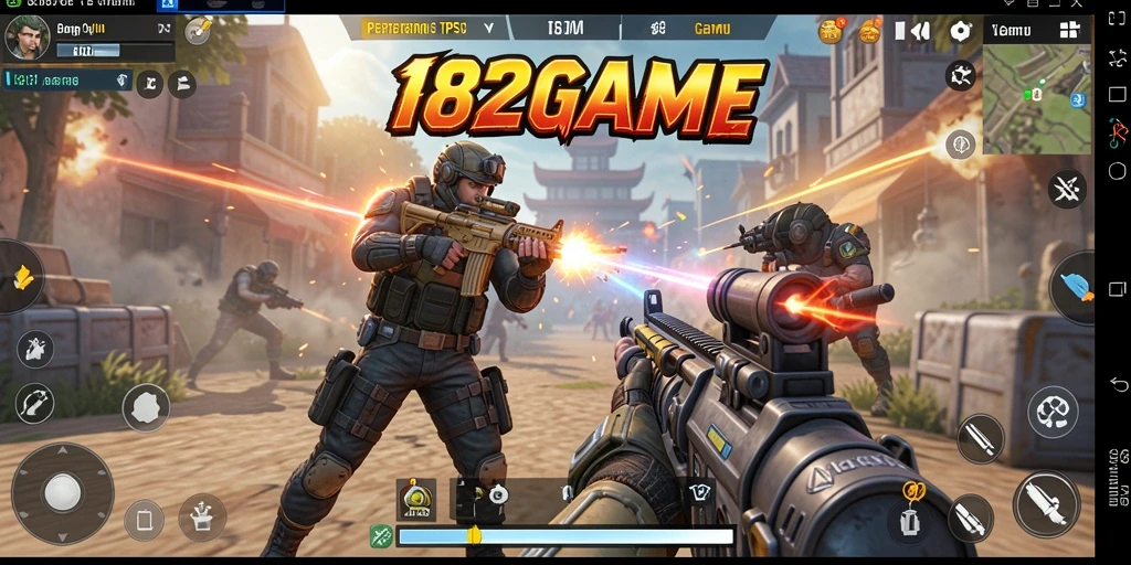 Tampilan utama gameplay seru di 182GAME dengan aksi TPS yang mendebarkan.