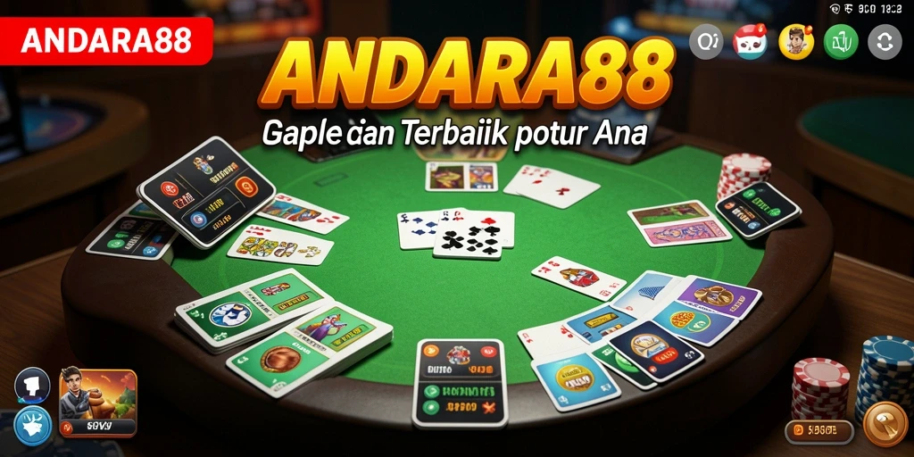 Tampilan gameplay Gaple yang seru dan interaktif di ANDARA88.
