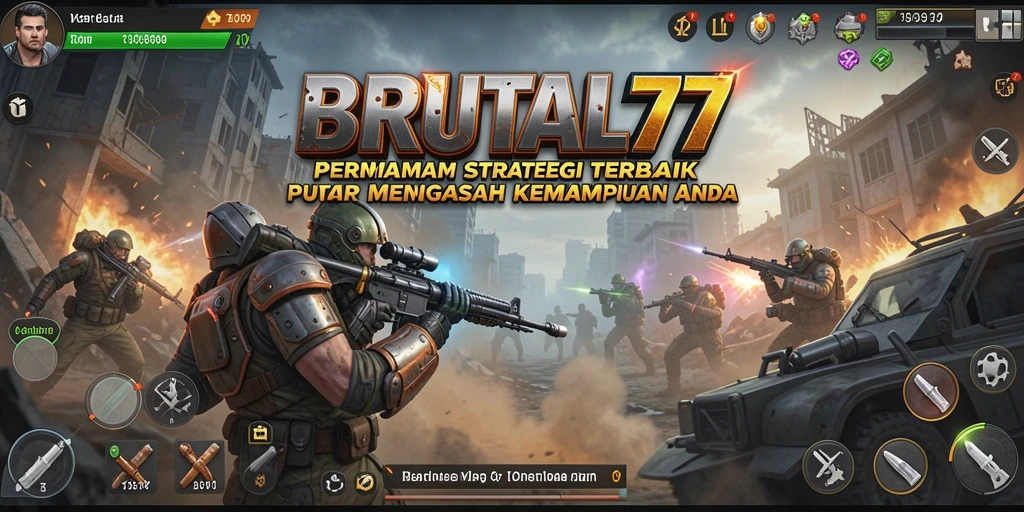 Tampilan gameplay mendebarkan dalam BRUTAL77 dengan strategi yang mendalam.