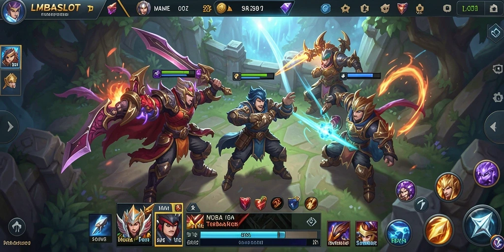 Tampilan gameplay intens LMBASLOT yang menakjubkan dan penuh aksi.