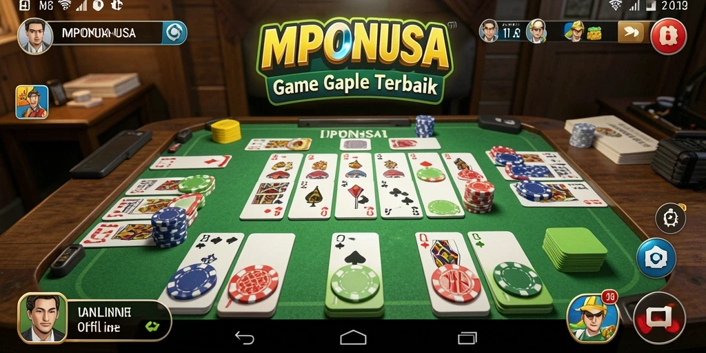 Tampilan gameplay Gaple yang menarik di MPONUSA.