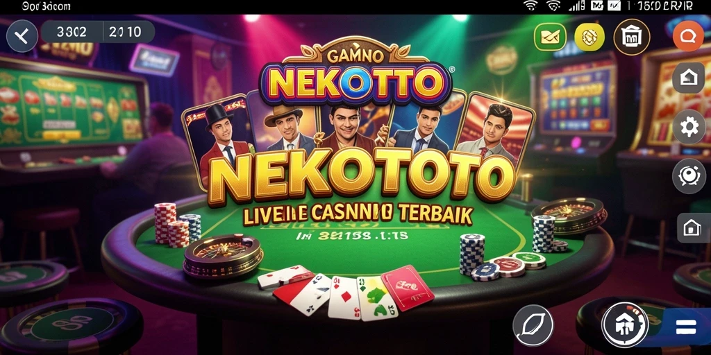 Gameplay mendebarkan Live Casino di NEKOTOTO dengan dealer langsung.
