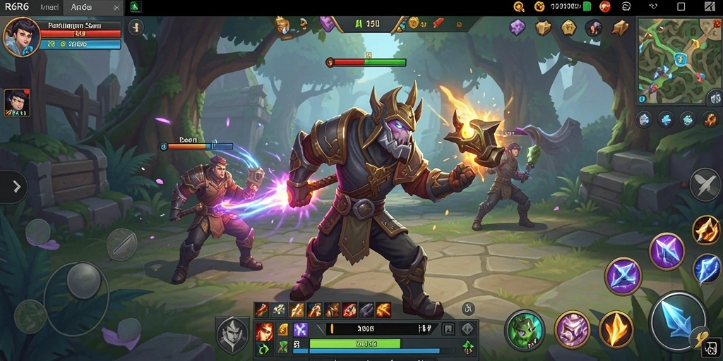 Tangkapan layar menunjukkan aksi seru dalam permainan ARPG R6R6.