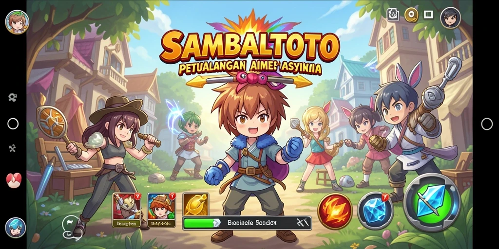 Screenshot utama SAMBALTOTO menampilkan karakter Anime dalam aksi yang mendebarkan.