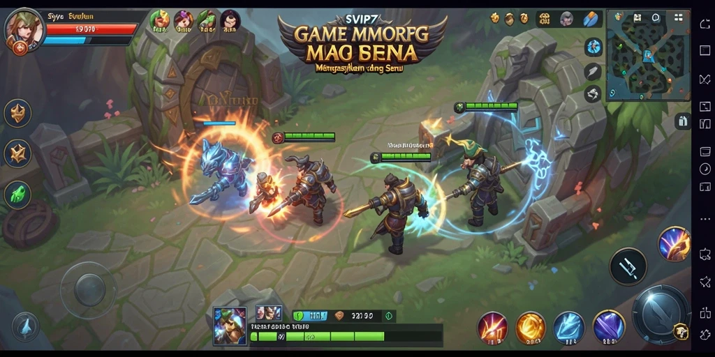 Tampilan gameplay SVIP7 yang mengasyikkan dalam dunia MMORPG.