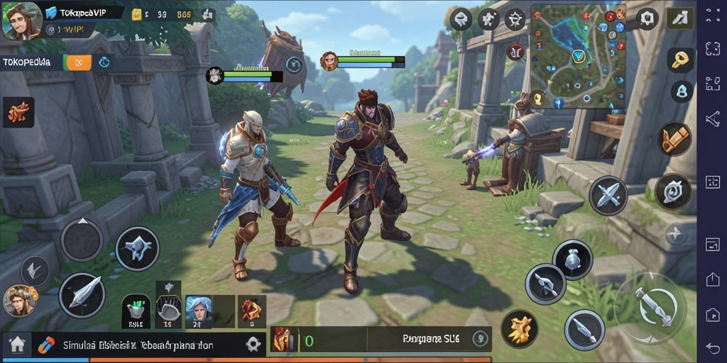 Tampilan gameplay menampilkan manajemen toko dan interaksi pelanggan.