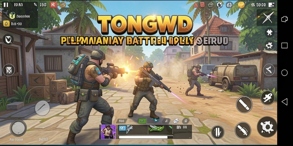 Tampilan gameplay TONGWD dalam pertarungan Battle Royale.