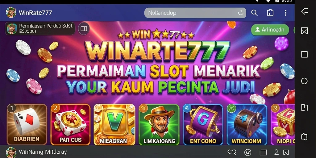 Tampilan gameplay menarik di WINRATE777 dengan tema slot yang beragam.