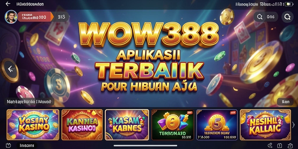 Tampilan gameplay menarik dari aplikasi kasino WOW388.